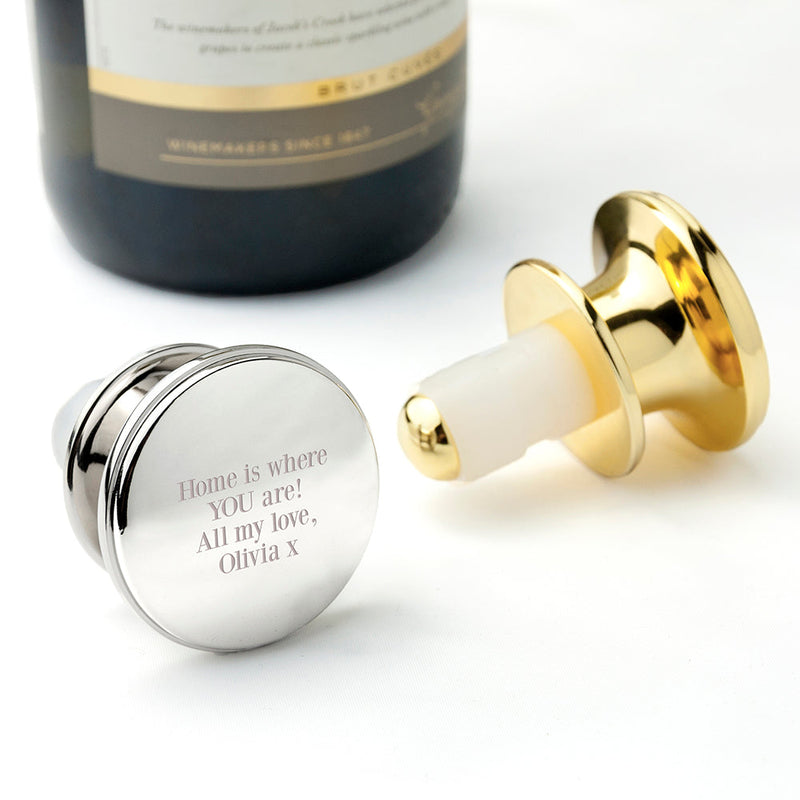 Personalised Luxury Plated Bottle Stopper