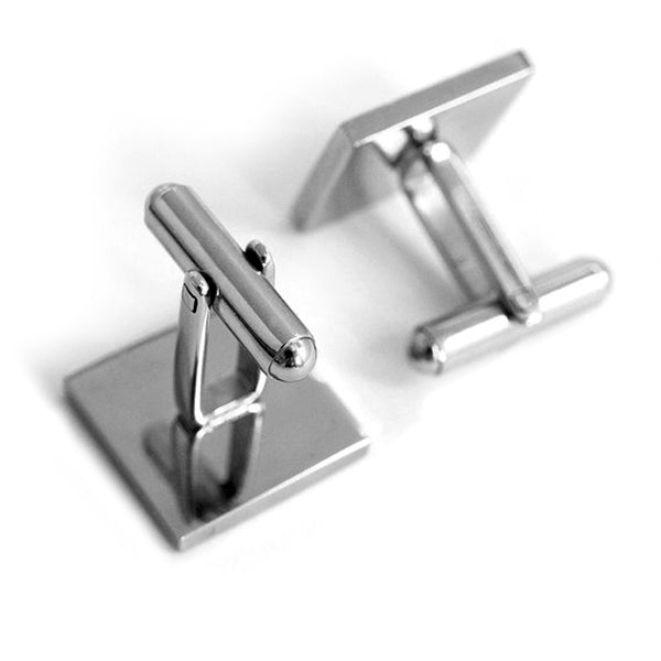 Engraved Cufflinks – Custom Photo Wedding Gift with Chrome Case for Men