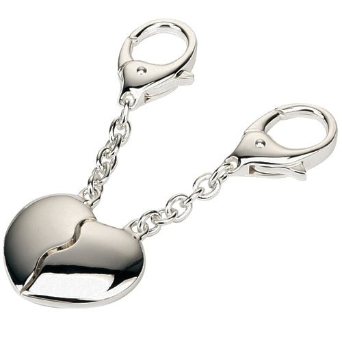 Split Heart Keyring – Personalised Engraved Gift | Valentines Day Romantic Keepsake