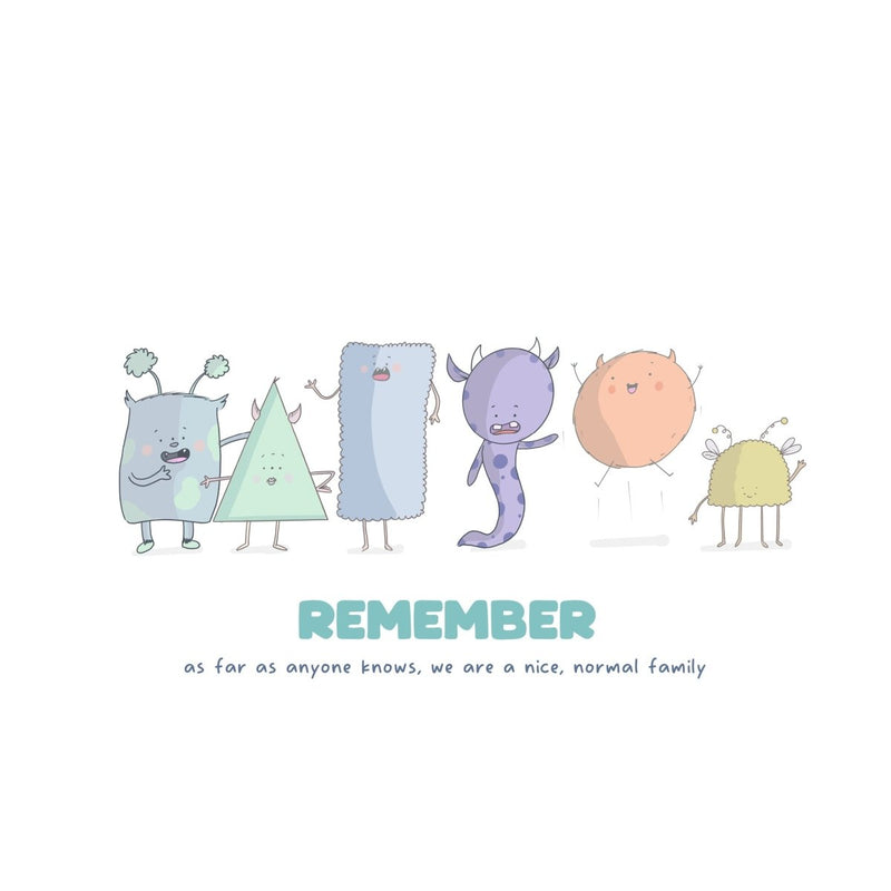 Personalised Nice and Normal Family Art Print – Funny Custom Gift UK