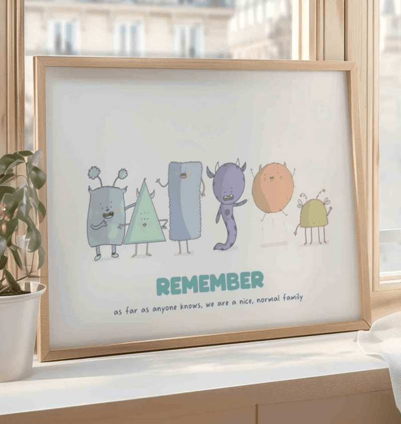 Personalised Nice and Normal Family Art Print – Funny Custom Gift UK