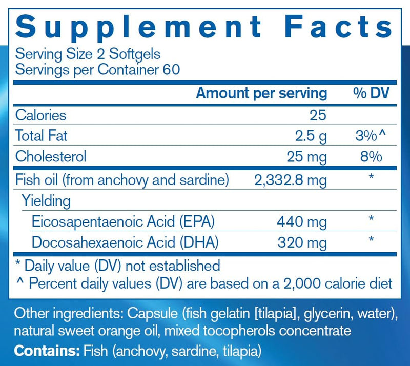 Pharmax Finest Pure Fish Oil Capsules | Supports Brain Function | 120 Capsules