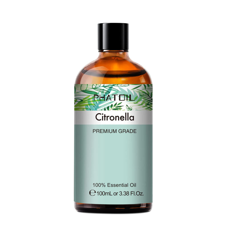 PHATOIL 100ml Citronella Essential Oil – Aromatherapy, Diffusers, DIY Candles & Soap