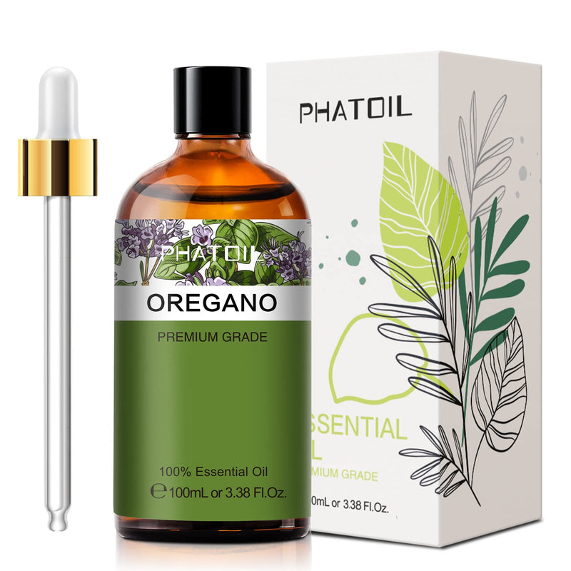 Oregano Essential Oil 100ml | PHATOIL Pure Aromatherapy Oil for Diffusers, Humidifiers, Candles & Soap