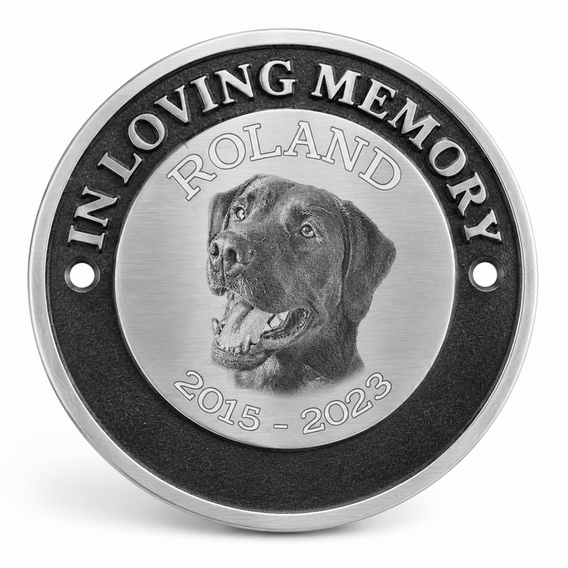 Photo Bench Plate - Custom Memorial Plaque | Personalised Photo Tribute