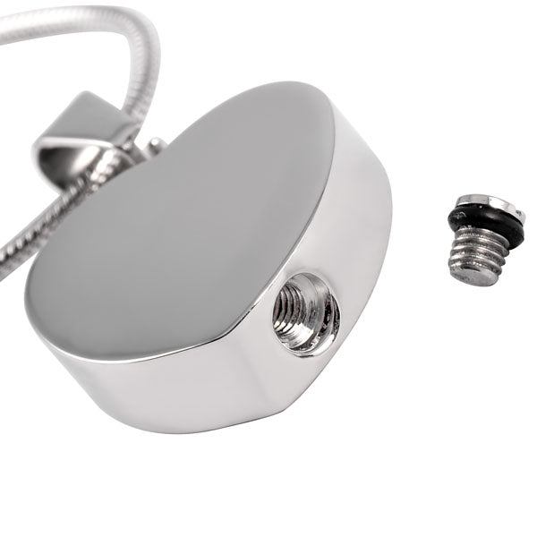 Memorial Ashes Pendant – Engraved Stainless Steel Heart Cremation Jewelry Gift