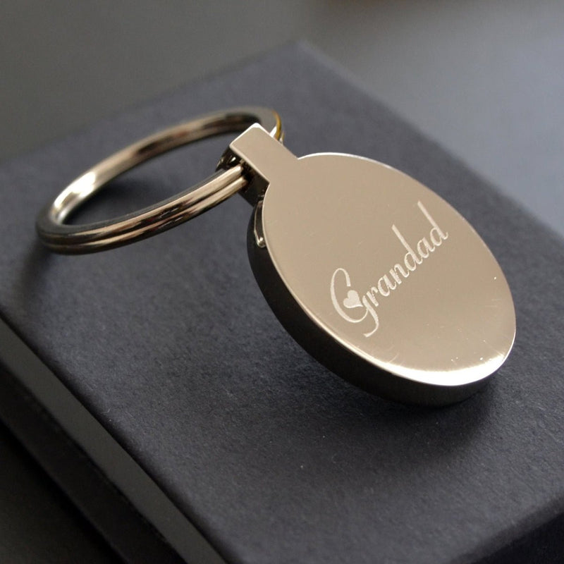 Engraved Photo Keychain – Stainless Steel Double-Sided Metal Keyring Gift