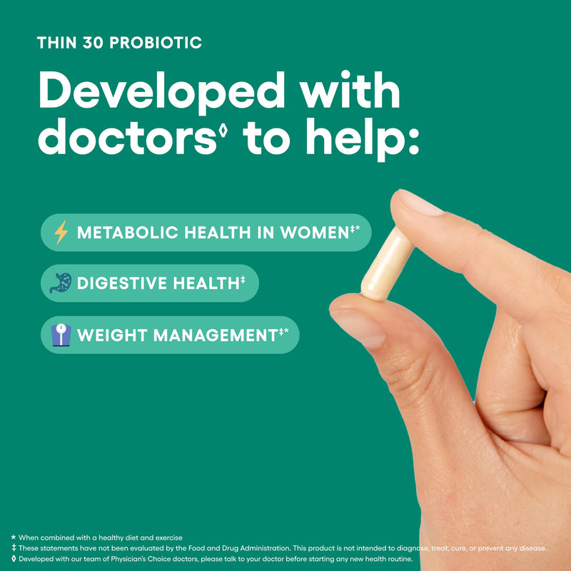 Physician's CHOICE Probiotics – Weight Management & Bloating, 6 Strains, 84 CT