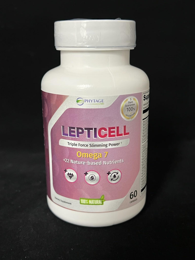 LeptiCell Advanced Wellness Supplement – Damiana, Dong Quai, Omega-7s | Phytage Labs | 60 Capsules