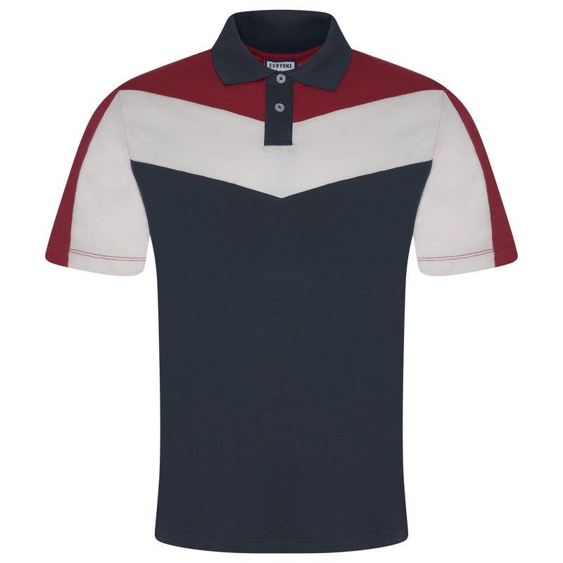 Evryone Contrast Stripe Polo Shirt