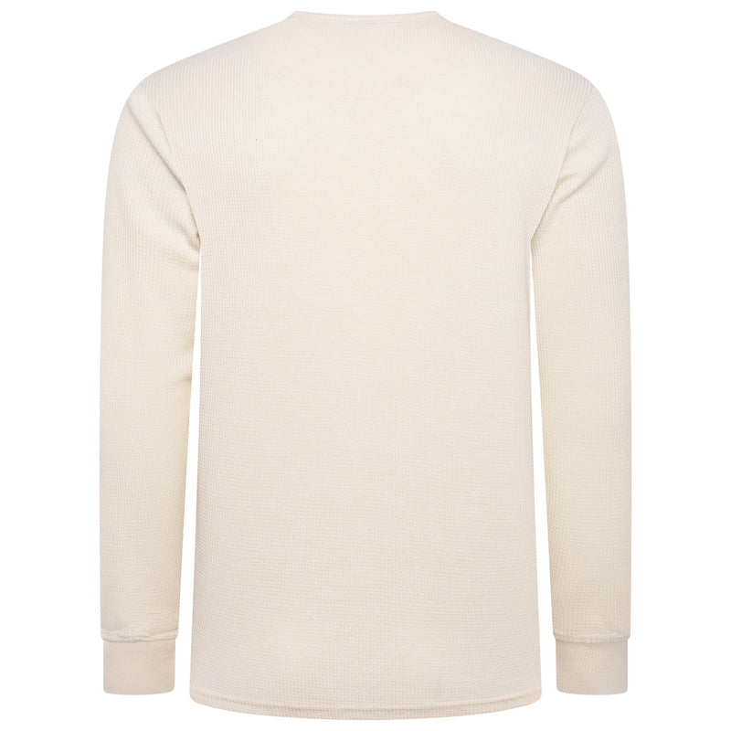 One Brand Crew Neck Waffle Knit T-Shirt