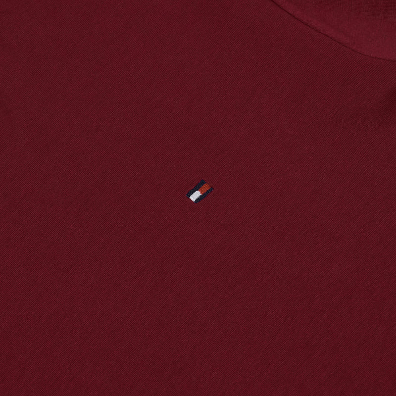 Tommy Hilfiger Flag Embroidery Fitted Crew Neck T-Shirt
