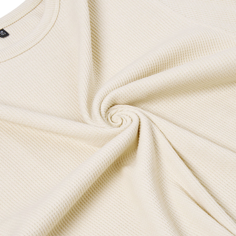 One Brand Crew Neck Waffle Knit T-Shirt