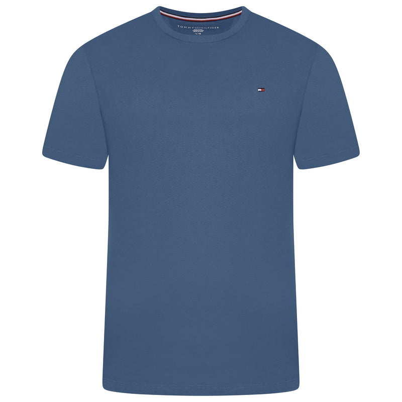 Tommy Hilfiger Flag Embroidery Fitted Crew Neck T-Shirt