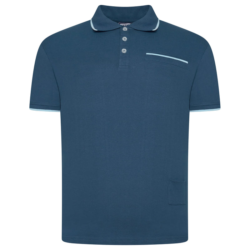 Evryone Contrast Tipped Polo Shirt