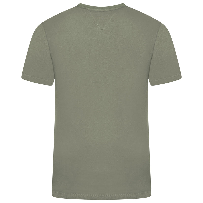 Tommy Hilfiger Flag Embroidery Fitted Crew Neck T-Shirt