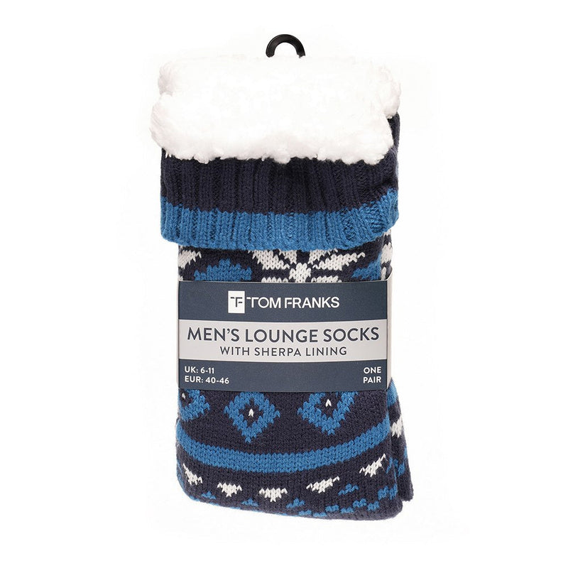 Tom Franks 1 Pair Chunky Knit Sherpa Slipper Socks