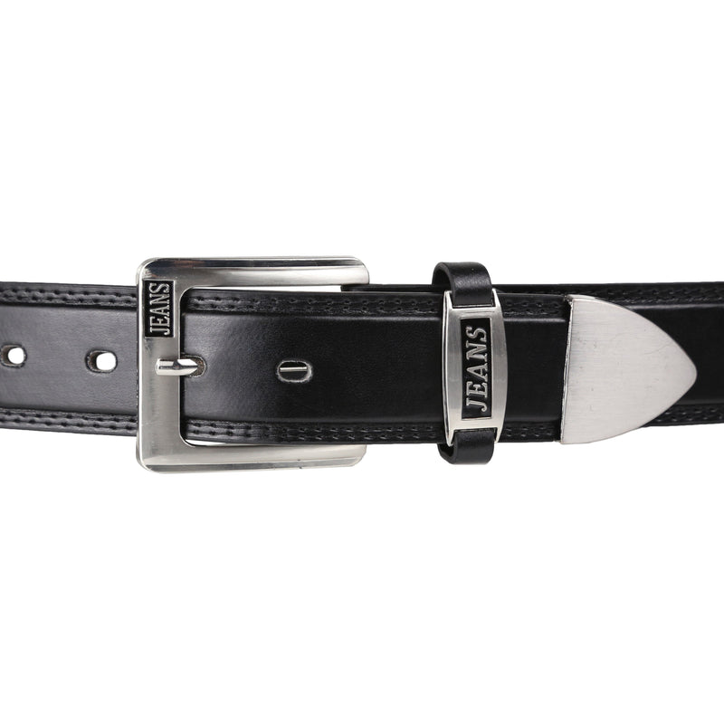 Forest 1.5" Wide Jeans Design Bonded Leather Belt