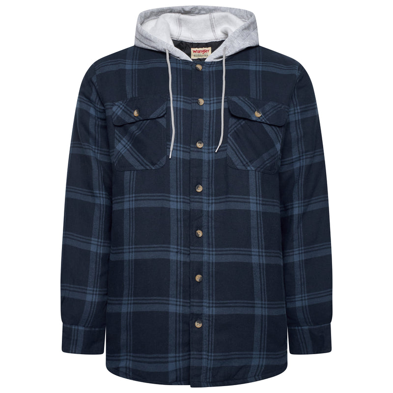 Wrangler Padded Hooded Shirt Jacket
