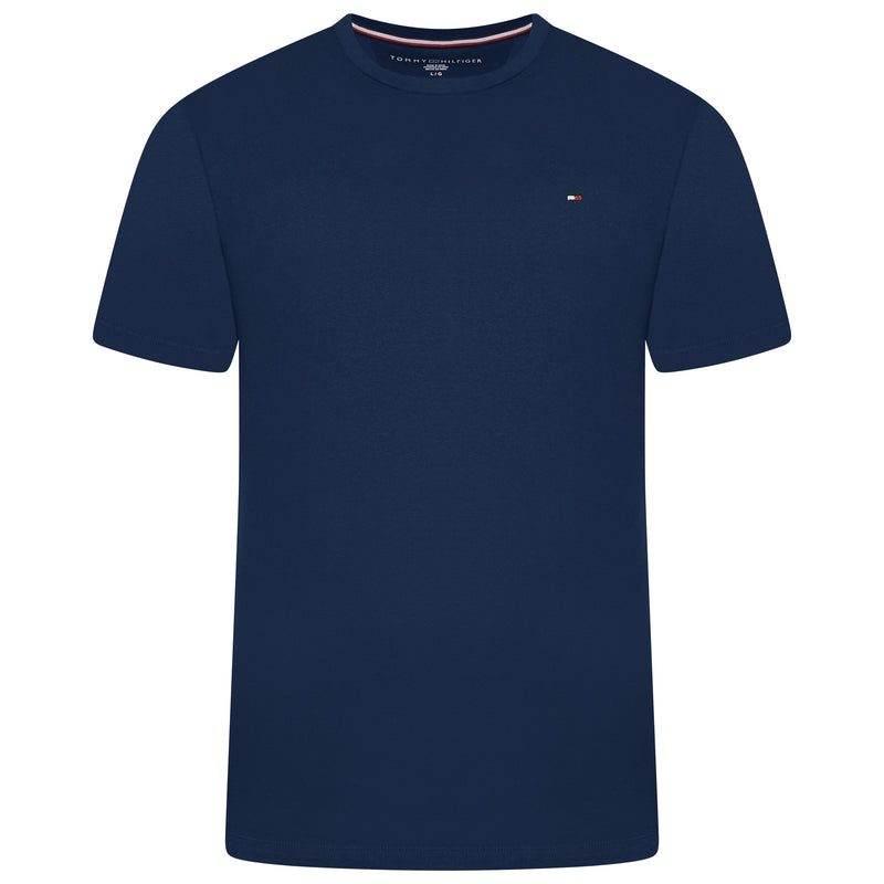 Tommy Hilfiger Flag Embroidery Fitted Crew Neck T-Shirt