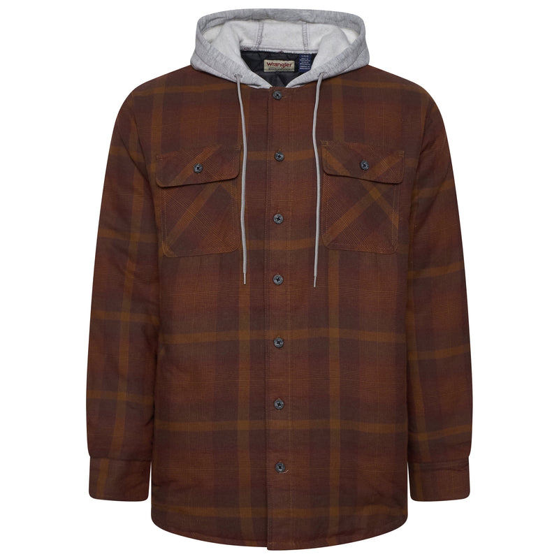Wrangler Padded Hooded Shirt Jacket