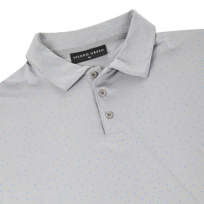 Island Green Dot Print Golf Sport Polo Shirt