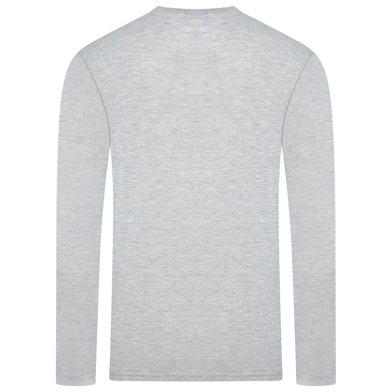 Henley Waffle Knit Long Sleeve Top