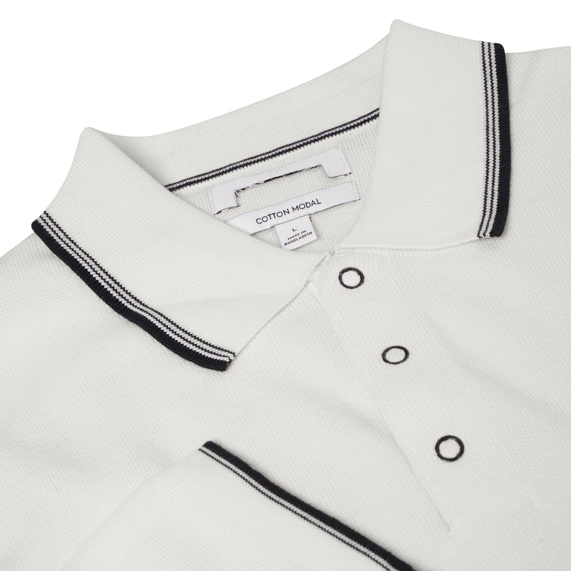 M&S Long Sleeve Cotton Modal Polo Shirt