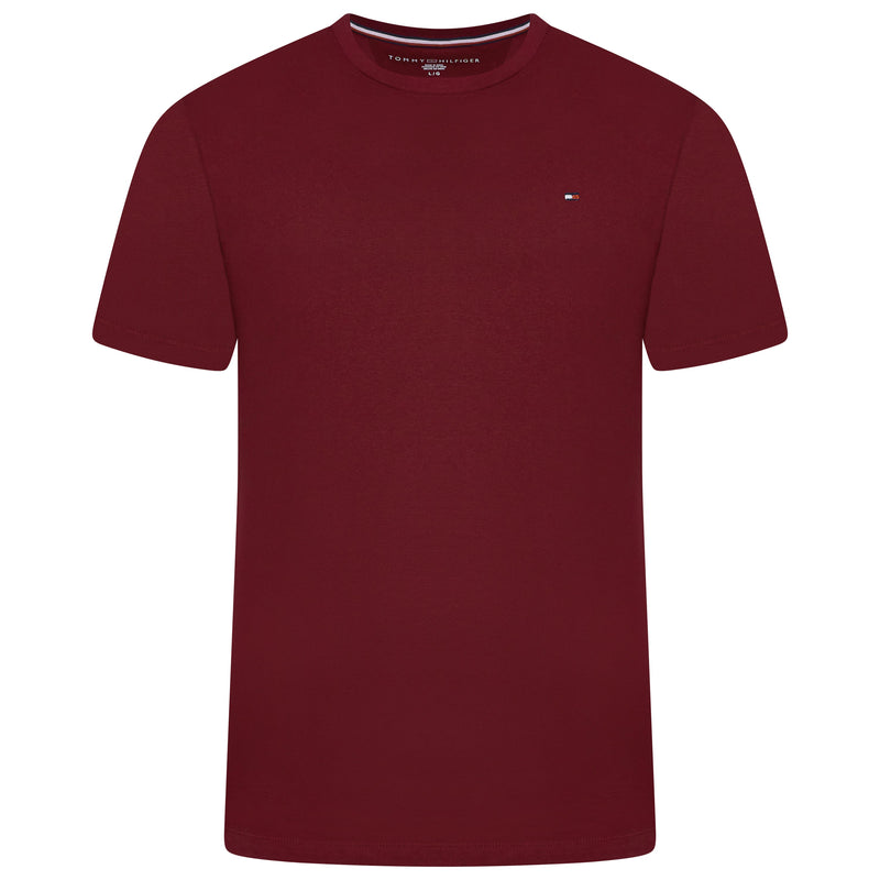 Tommy Hilfiger Flag Embroidery Fitted Crew Neck T-Shirt