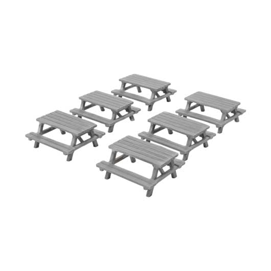 OO Scale Ready to Paint Picnic Bench (6 pack)