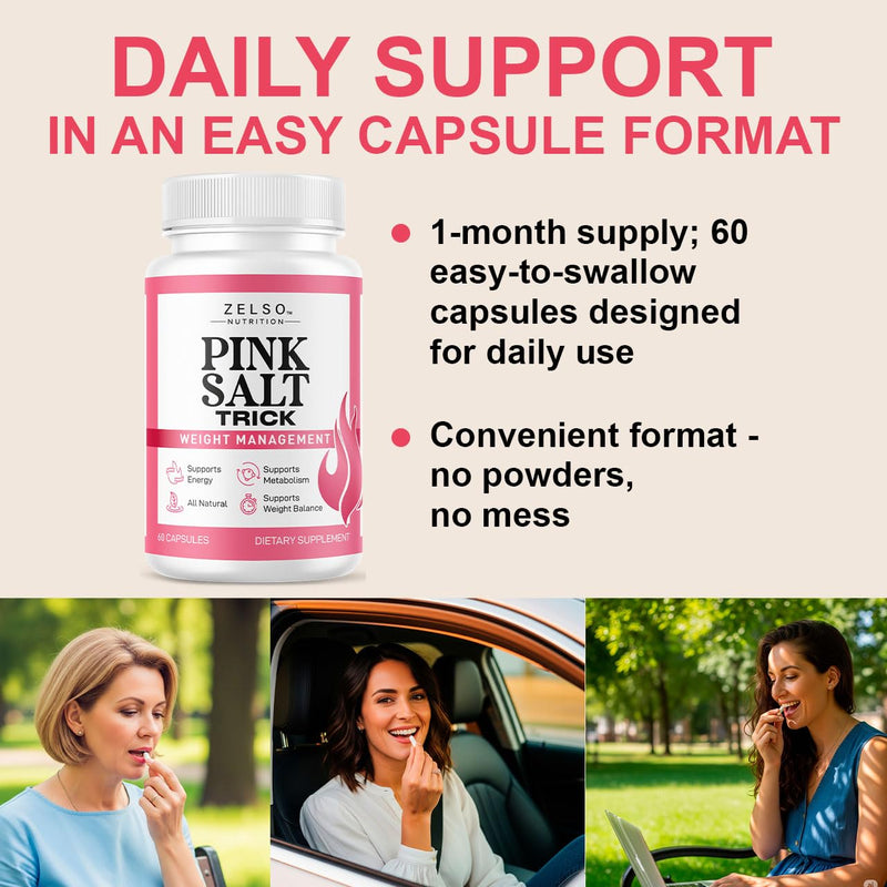 Pink Salt Trick Capsules – Original PinkSalt Trick for Weight, Energy & Metabolism | 60 Capsules