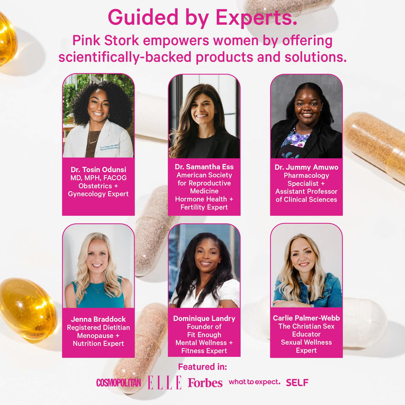 Pink Stork Hormone Balance Supplement for Women | 18-in-1 Multivitamin with Vitex, Saffron, Ashwagandha, Magnesium | Mood, Energy, Cortisol, Adrenal Support | PMS, Perimenopause Support | 60 Capsules