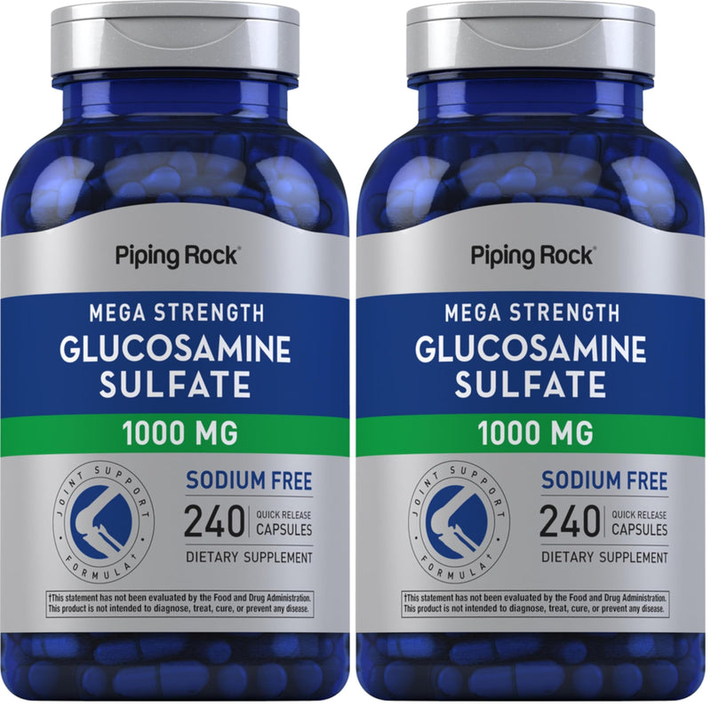 Piping Rock Glucosamine Sulfate 1000mg | 240 Capsules | Joint Support