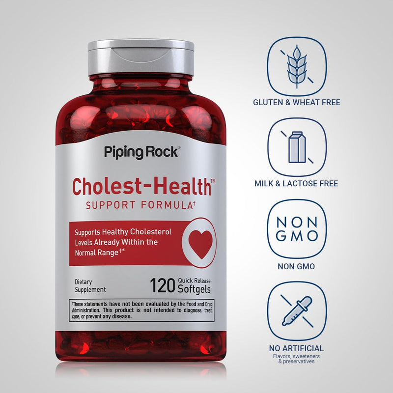 Piping Rock Cholesterol Health Supplement - 120 Softgels | Plant Sterols Formula