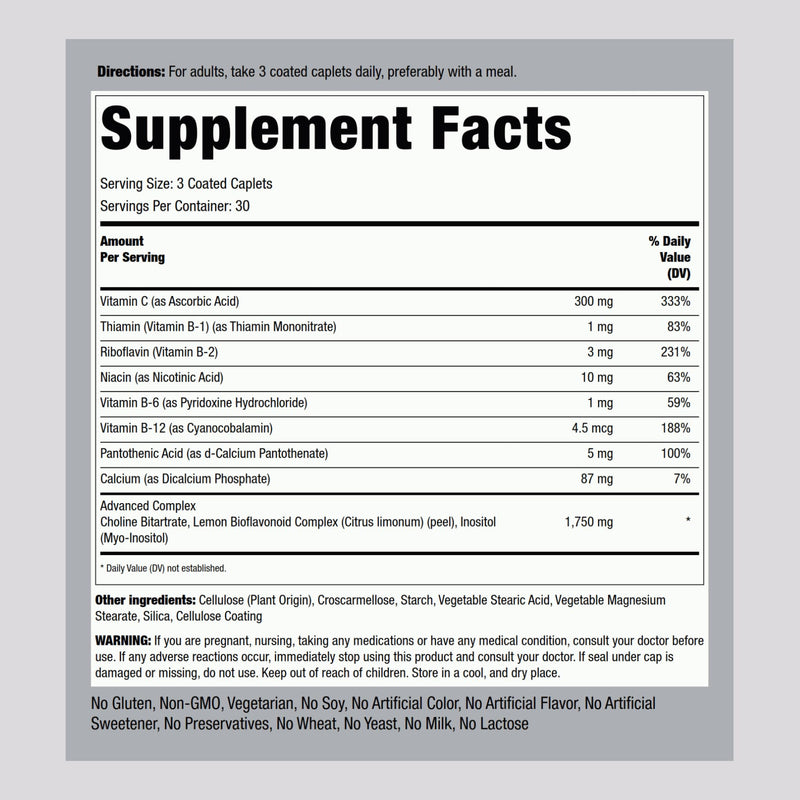 Piping Rock Tinnitus Supplement - 90 Caplets (Pack of 2) | Vegetarian, Non-GMO, Gluten Free