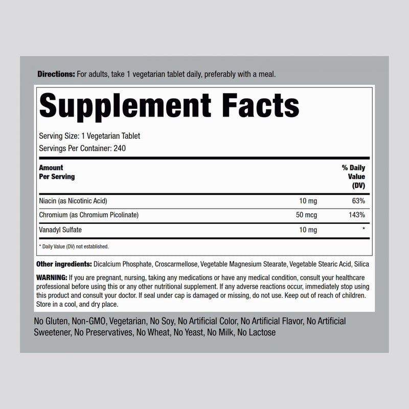 Piping Rock Vanadyl Sulfate 10 mg | 240 Tablets | Ultra Complex | Pack of 2