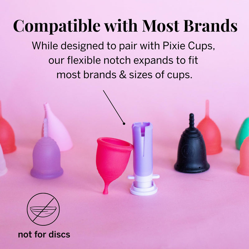 Pixie Cup Menstrual Cup Applicator — Tampon-Like Insertion, Reusable & BPA-Free