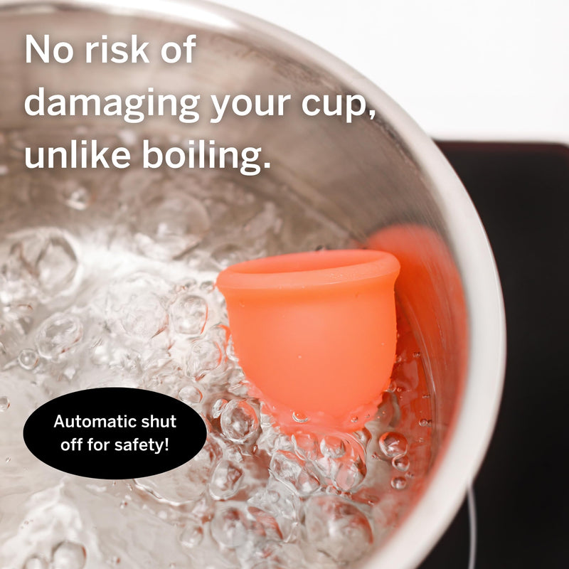 Pixie Cup Steam Cleaner: 3-Min Sterilization, 99.9% Germ Kill, FSA Eligible