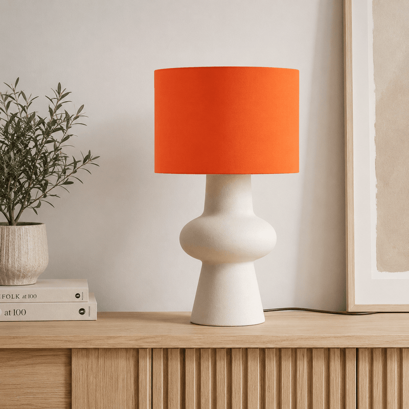 Plain Orange Lampshade, Ceiling or Table Lamp Shade