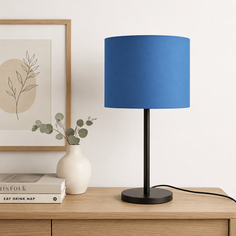 Plain Night Blue Lampshade, Ceiling or Table Lamp Shade