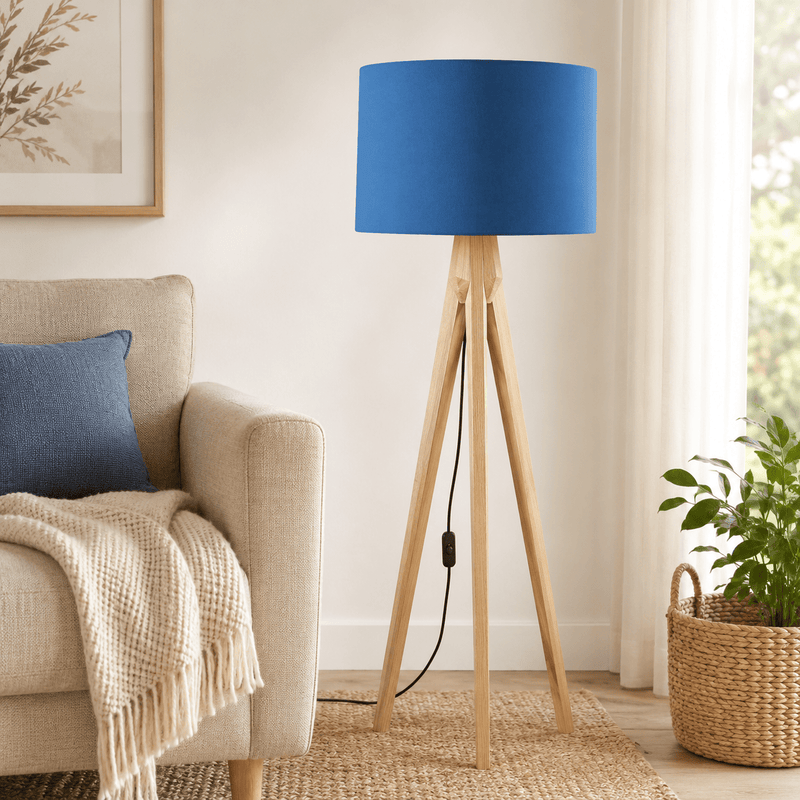 Plain Night Blue Lampshade, Ceiling or Table Lamp Shade