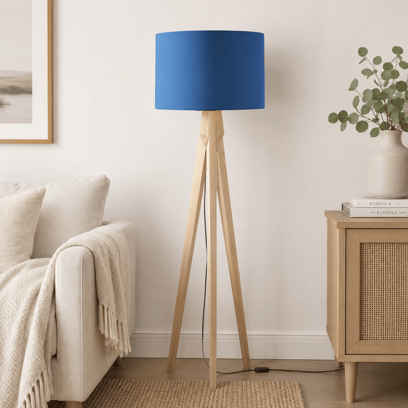 Plain Night Blue Lampshade, Ceiling or Table Lamp Shade