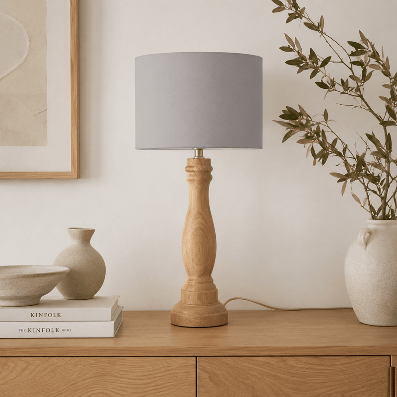 Plain Grey Cloud Lampshade, Warm Grey Ceiling or Table Lamp Shade