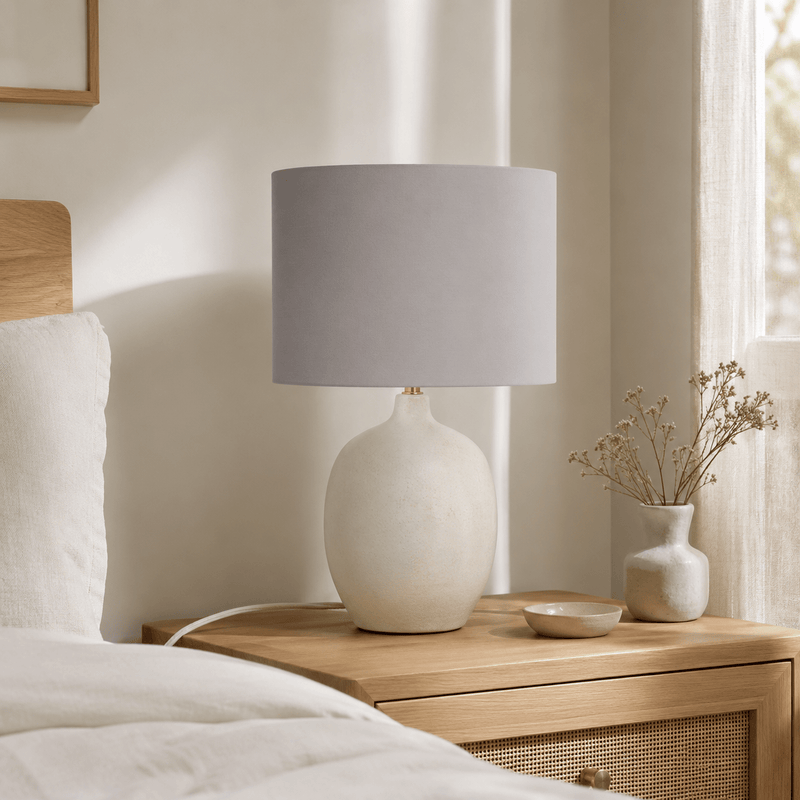 Plain Grey Cloud Lampshade, Warm Grey Ceiling or Table Lamp Shade