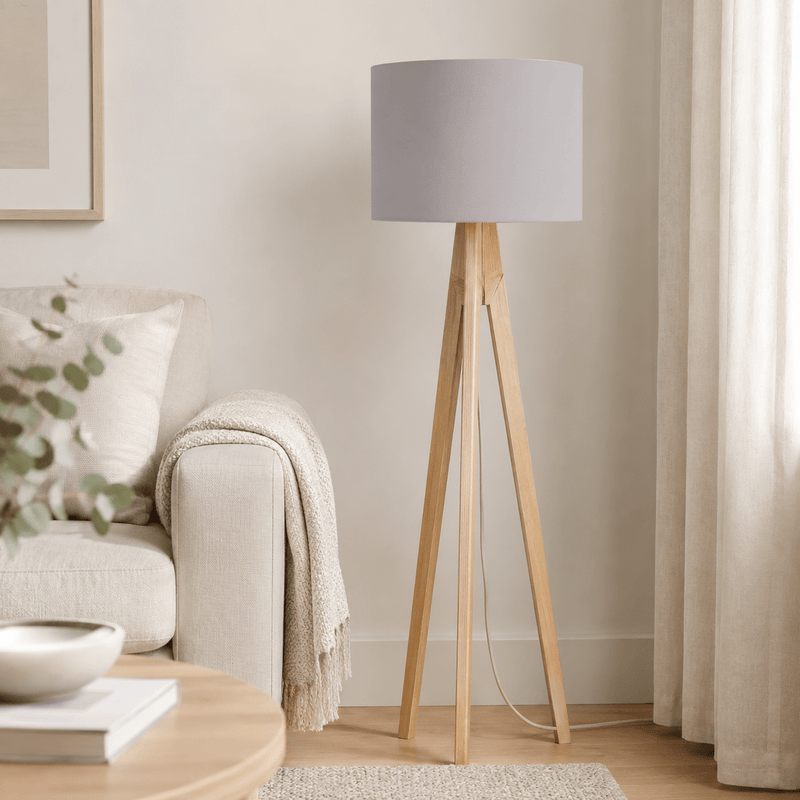 Plain Grey Cloud Lampshade, Warm Grey Ceiling or Table Lamp Shade