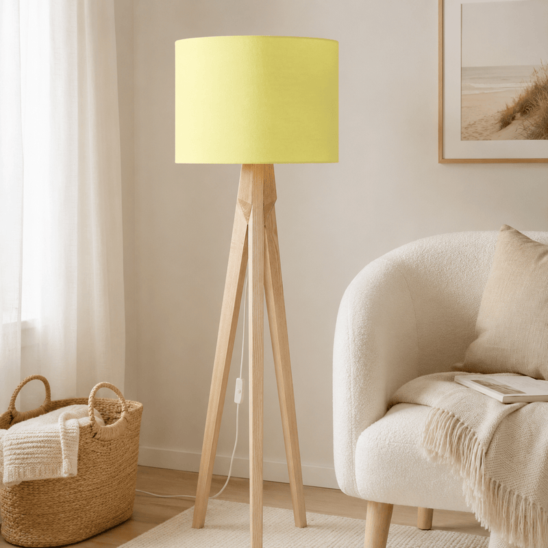 Plain Pale Yellow Lampshade, Ceiling or Table Lamp Shade