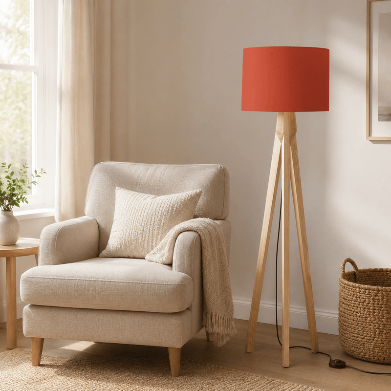 Plain Rust Lampshade, Ceiling or Table Lamp Shade