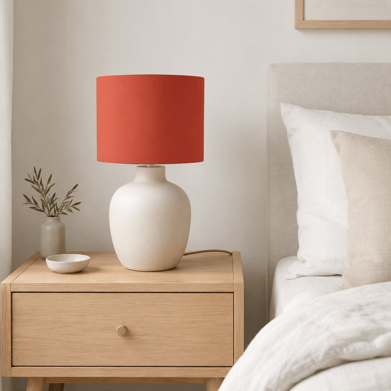 Plain Rust Lampshade, Ceiling or Table Lamp Shade