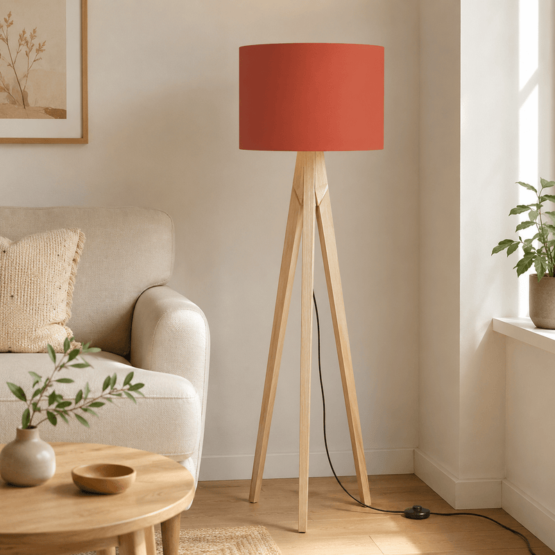 Plain Rust Lampshade, Ceiling or Table Lamp Shade