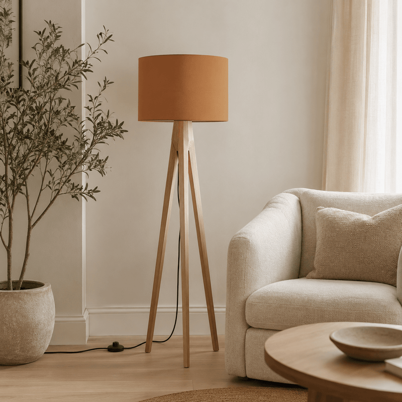 Plain Toffee Lampshade, Brown Ceiling or Table Lamp Shade